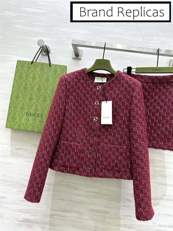 Gucci woven tweed suit